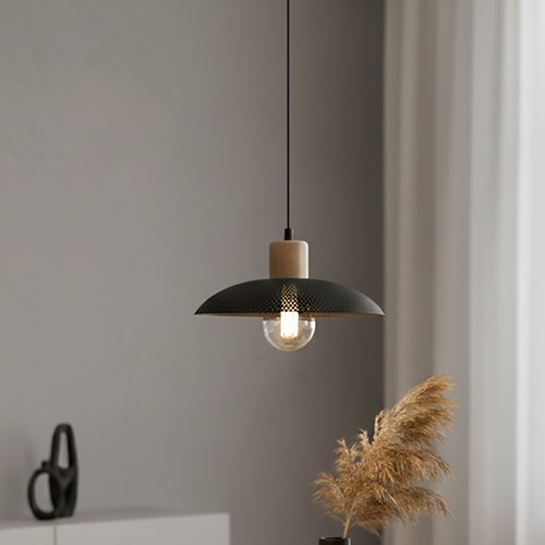 Lampa wisząca KOBE 1 BLACK unikatowy, japandi, skandynawski