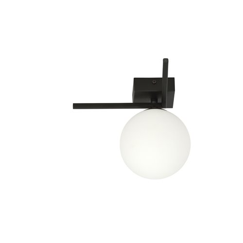 Lampa sufitowa IMAGO 1G BL OPAL loft, klosz, czarna/biała