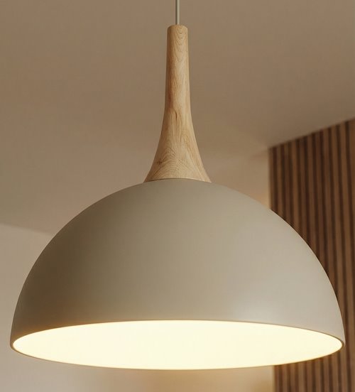 Lampa wisząca NAUTICA 1S MOKKA nowoczesna, beżowa, metal