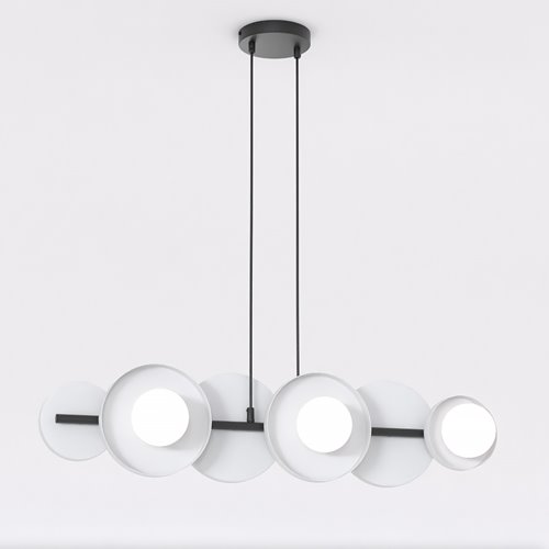 Lampa wisząca MODEL 6 BL GRAY loft, szara, metal