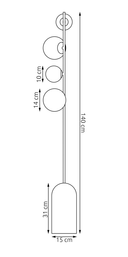 Lampa podłogowa ETNO LP4 BL WHITE nowoczesna, biała, metal