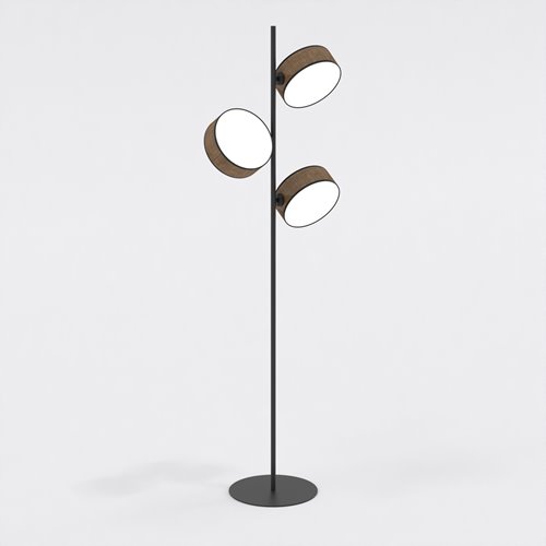 Lampa podłogowa DRUMZ LP3 BROWN nowoczesna, brązowa, abażur