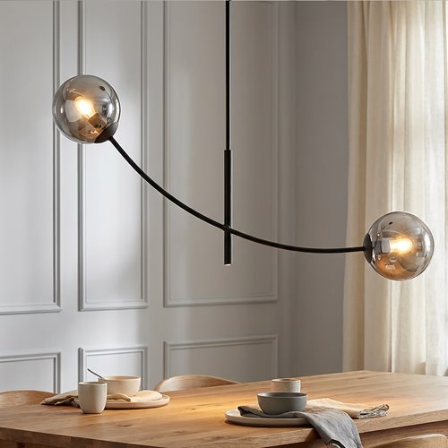Lampa sufitowa HUNTER 2 BLACK/GRAFIT klosze czarna/grafit