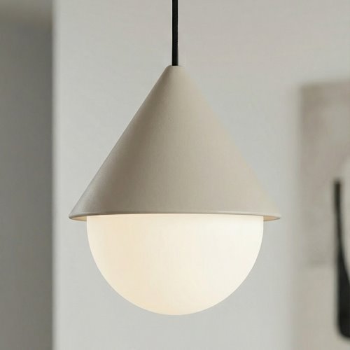 Lampa wisząca GIRO 1 BL MOKKA nowoczesna, beżowa, metal