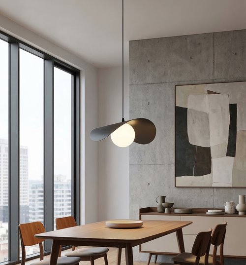 Lampa wisząca RITUAL 1M BLACK nowoczesna, czarna, metal