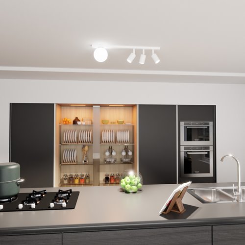 Lampa sufitowa BASTER 4 WHITE nowoczesna, minimalistyczna