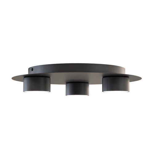 Lampa sufitowa BOLX 3 BL BLACK plafon, czarna, metal, loft