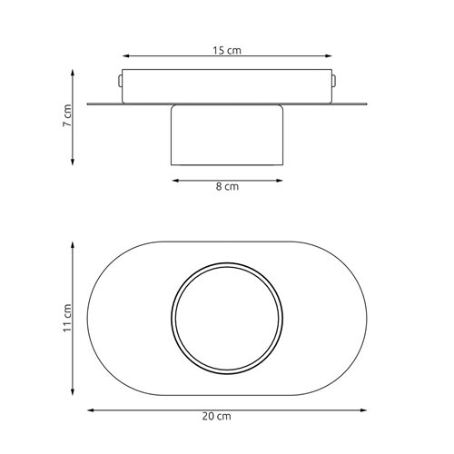 Lampa sufitowa DIAZ 1 BL plafon, czarna, loft