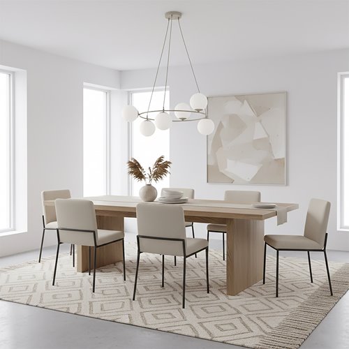 Lampa wisząca AZURA 6 MOKKA OPAL nowoczesna, klosze, beżowa