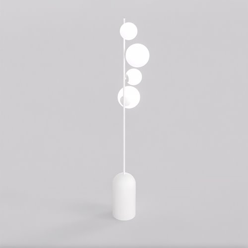 Lampa podłogowa ETNO LP4 BL WHITE nowoczesna, biała, metal
