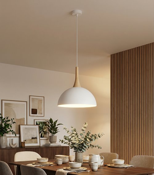 Lampa wisząca NAUTICA 1S WHITE nowoczesna, biała, metal