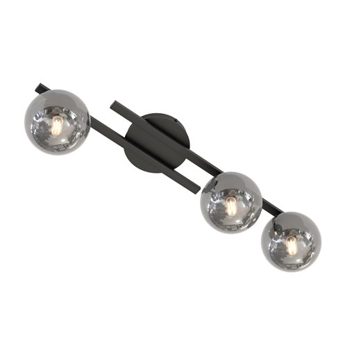 Lampa sufitowa KAIRO 3 BL GRAFIT plafon, klosz, czarna