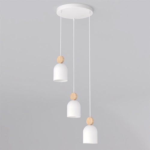 Lampa wisząca MESI 3PREM WHITE nowoczesna, biała, metal