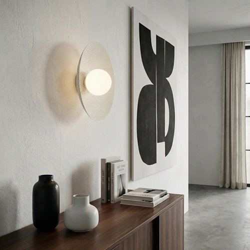 Kinkiet VIBEZ K1 WHITE nowoczesny, biały, metal