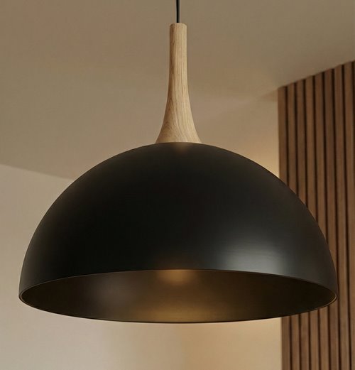 Lampa wisząca NAUTICA 1L BLACK nowoczesna, czarna, metal