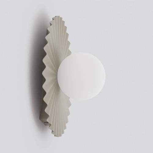 Kinkiet UMBRA M K1 MOKKA OPAL nowoczesny, beżowy, metal fala