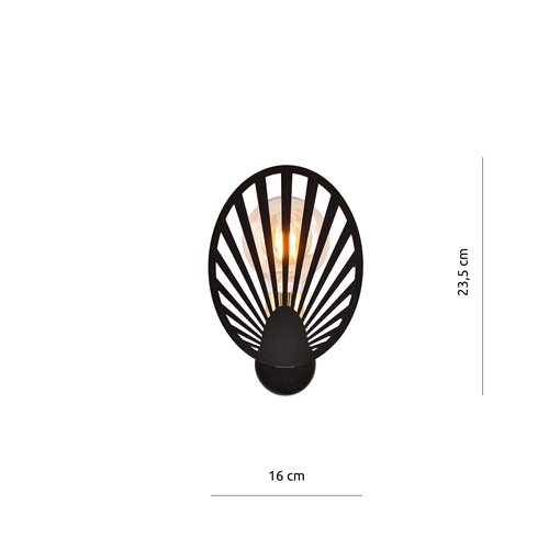 Kinkiet TALIA K1 wyjątkowy DESIGN czarny/złoty