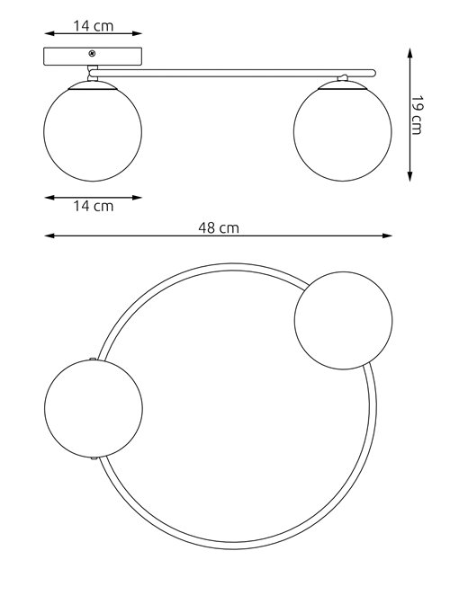 Lampa sufitowa SOPRA 2 MOKKA AMBER plafon klosze beżowa