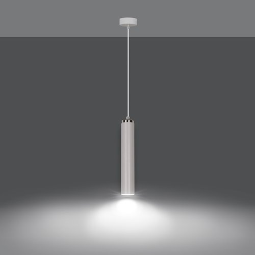 Lampa wisząca LUNA 1 WHITE nowoczesna, tuby, metal, biała