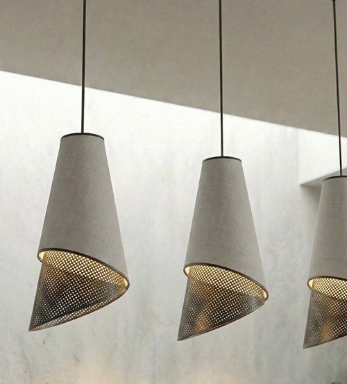 Lampa wisząca MODA 3 BL GRAY LOFT nowoczesna, szara, abażur