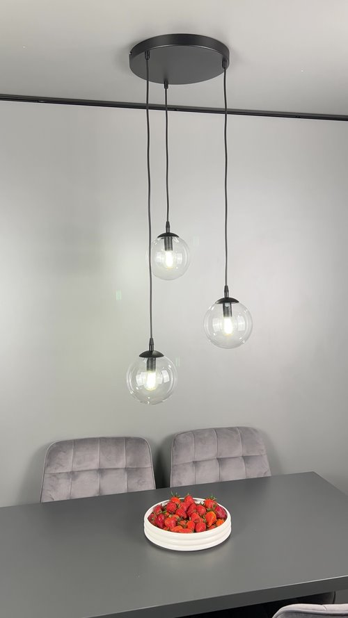 Lampa wisząca COSMO 3 BL PREMIUM MIX loft, klosze, kolor mix