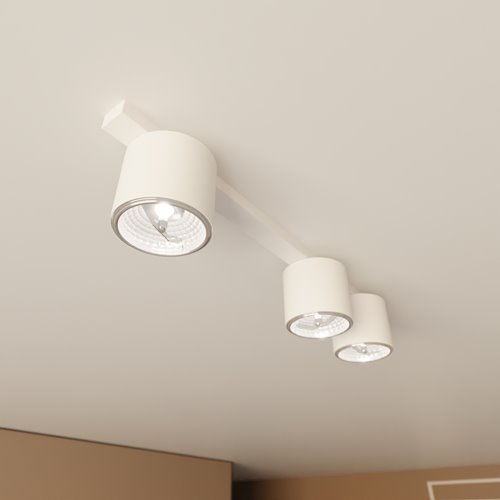 Lampa sufitowa NANO 3 WHITE minimalistyczna, listwa, biały