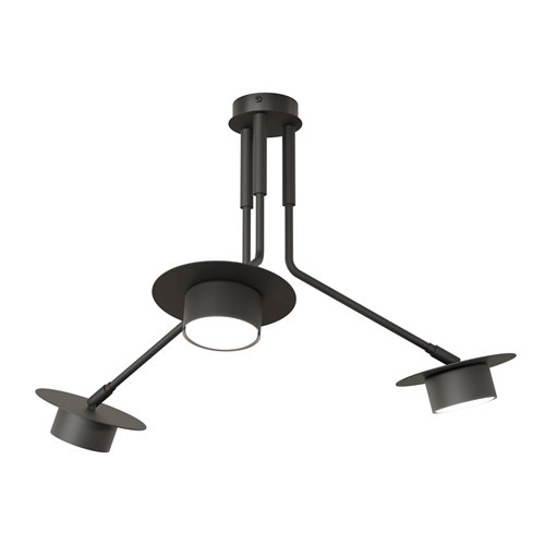 Lampa sufitowa MIZU 3 BL BLACK plafon, czarna, metal, loft