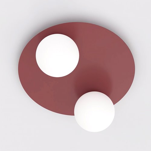 Lampa sufitowa SOLAR 2 BURGUNDY OPAL nowoczesna, burgundowa