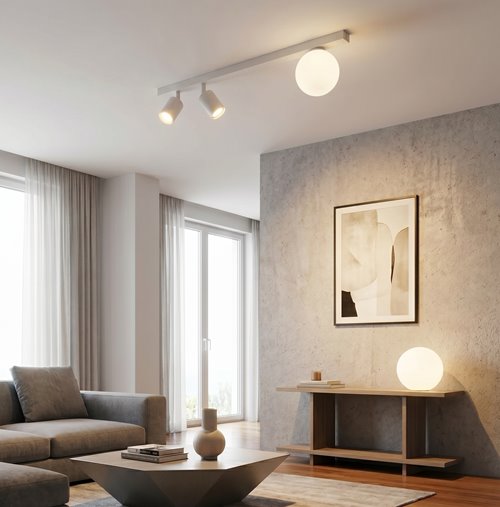 Lampa sufitowa BASTER 3 WHITE nowoczesna, minimalistyczna