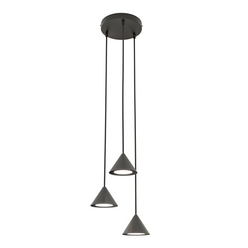 Lampa wisząca ELIT 3 PREMIUM BLACK nowoczesna, czarna, salon