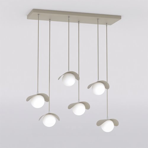 Lampa wisząca RITUAL 6 MOKKA nowoczesna, beżowa, metal