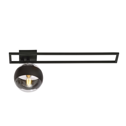 Lampa sufitowa IMAGO 1C BLACK/STRIPE loft, klosz, czarna