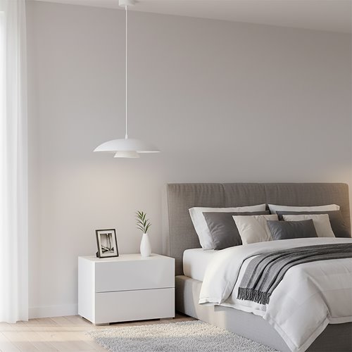 Lampa wisząca BABEL 1 WHITE nowoczesna, biała, metal