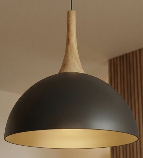 Lampa wisząca NAUTICA 1S BLACK nowoczesna, czarna, metal