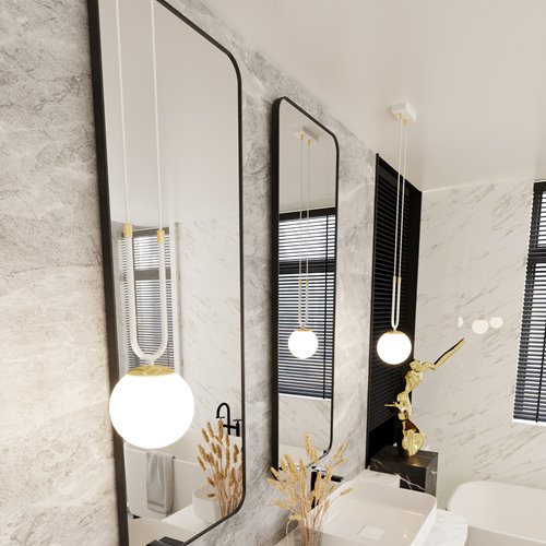 Lampa wisząca GLAM 1 WH/OPAL glamour biała/złota