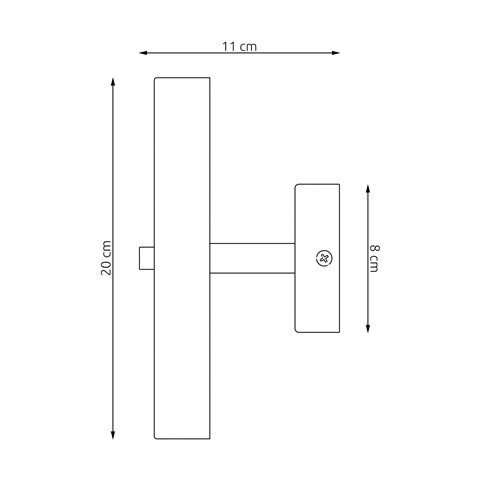 Kinkiet NEMO K2 WH WHITE loft, biały, metal
