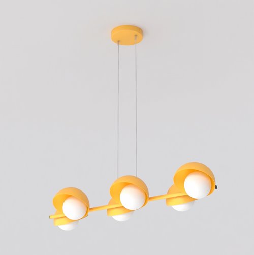 Lampa wisząca BOOM 6 ORANGE nowoczesna, pomarańczowa, metal
