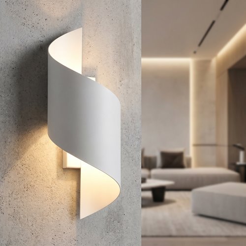 Kinkiet SPINER WHITE minimalistyczny, metal, biały