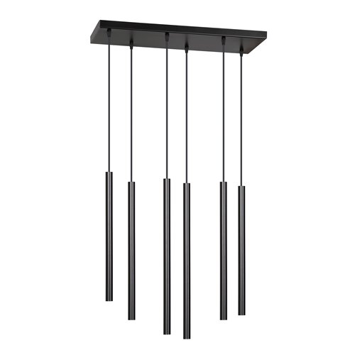 Lampa wisząca SELTER 6 BLACK nowoczesna, sople, czarna