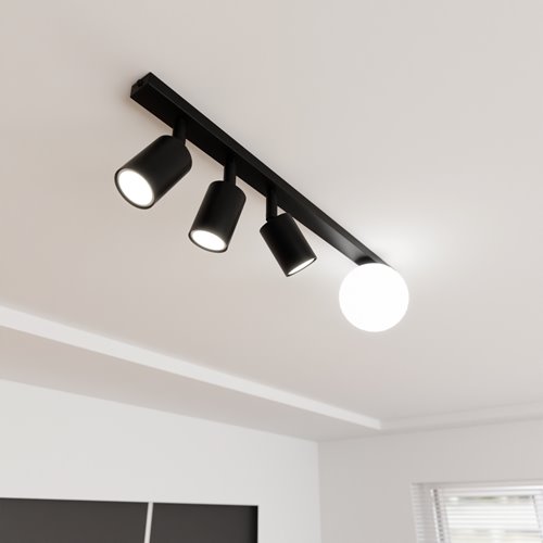 Lampa sufitowa BASTER 4 BLACK nowoczesna, minimalistyczna
