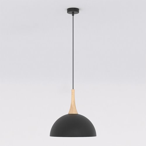Lampa wisząca NAUTICA 1S BLACK nowoczesna, czarna, metal