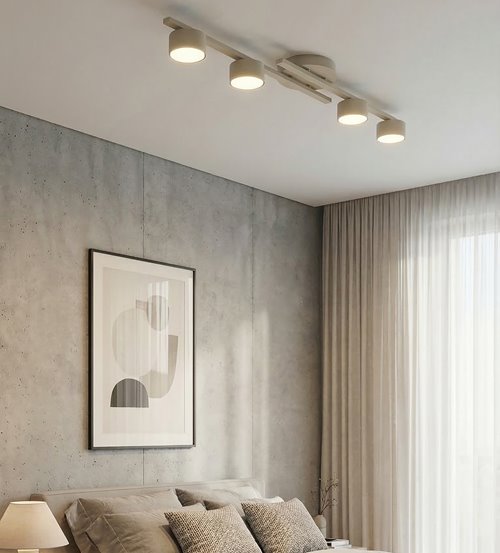 Lampa sufitowa FRAGMENT 4 MOKKA loft, beżowa, metal