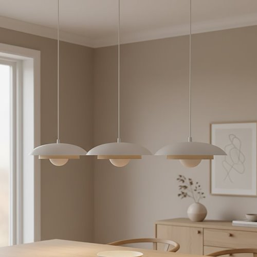 Lampa wisząca SKIN 3 WH MOKKA nowoczesna, biała, metal
