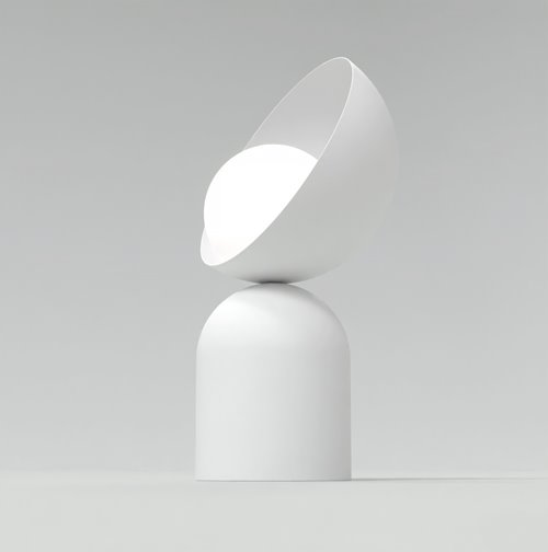 Lampka nocna BOTO LN1 WHITE metal, biała, nowoczesna