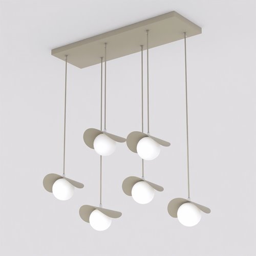 Lampa wisząca RITUAL 6 MOKKA nowoczesna, beżowa, metal