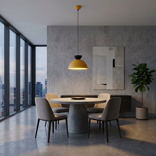 Lampa wisząca LUNARO 1S BL ORANGE loft, pomarańczowa, metal