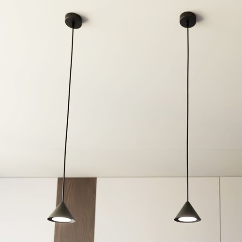 Lampa wisząca ELIT 1 BLACK minimalistyczna, regulowana