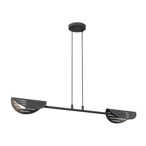 Lampa wisząca SABER 2 BL nowoczesna, czarna, metal