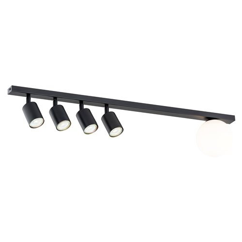 Lampa sufitowa BASTER 5 BLACK nowoczesna, minimalistyczna