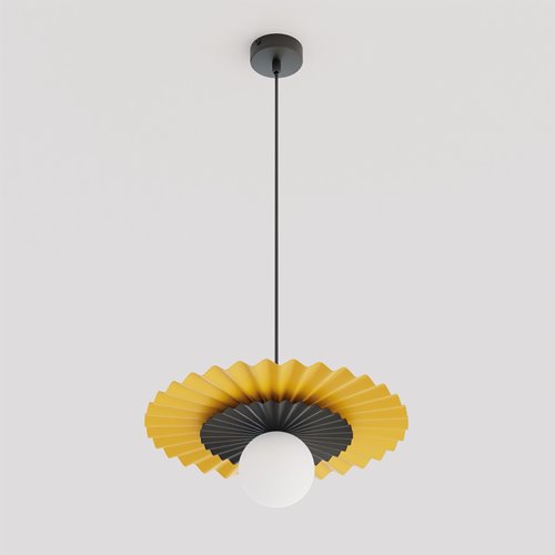 Lampa wisząca UMBRA 1 ORANGE BLACK nowoczesna pomarańczowa